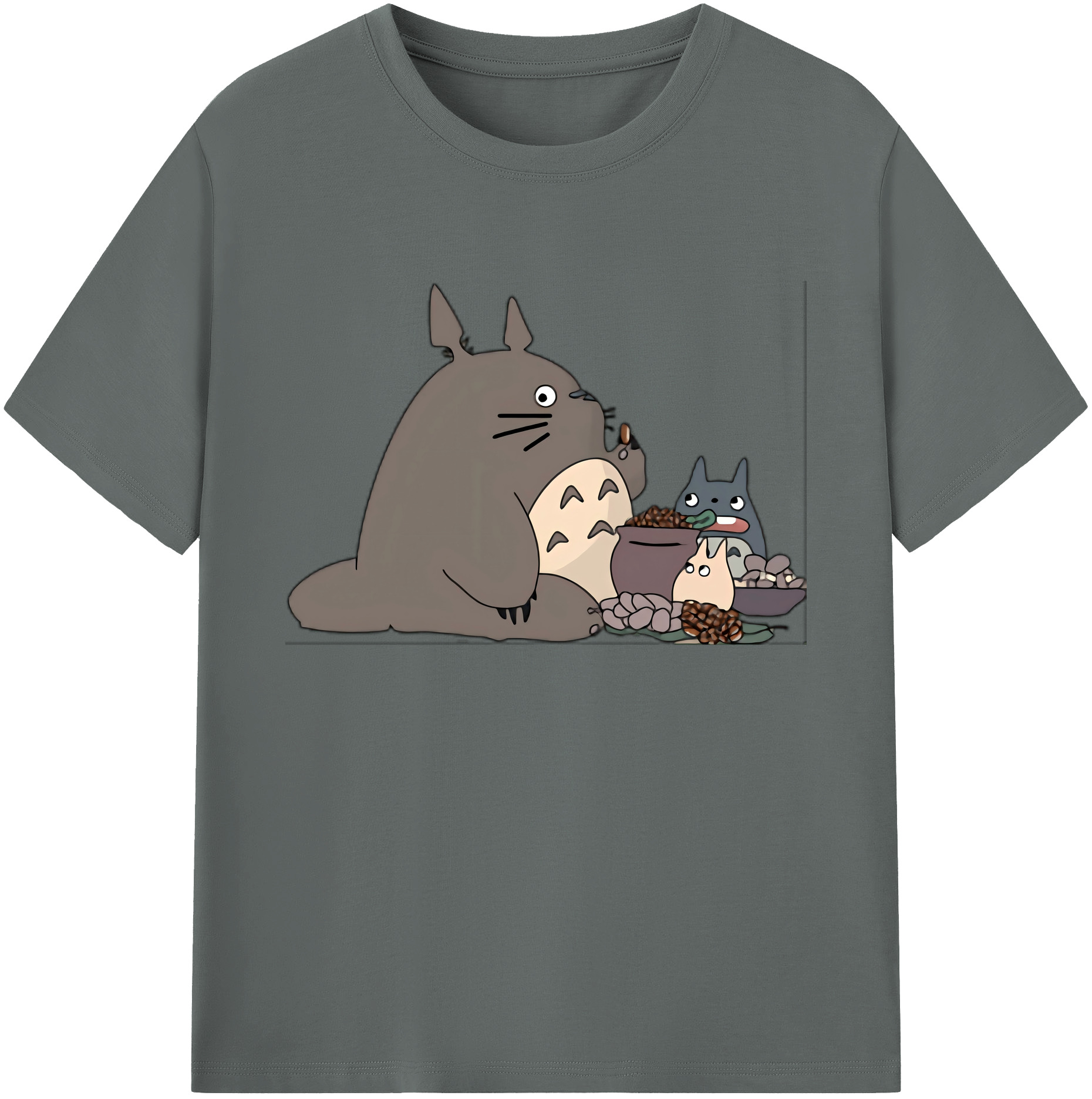 （画像用） となりのトトロ 草壁メイ 草壁サツキ My Neighbor Totoro Satsuki Kusakabe Mei Kusakabe 綿100％ メンズ半袖Tシャツ｜肌触りやわらか＆通気性